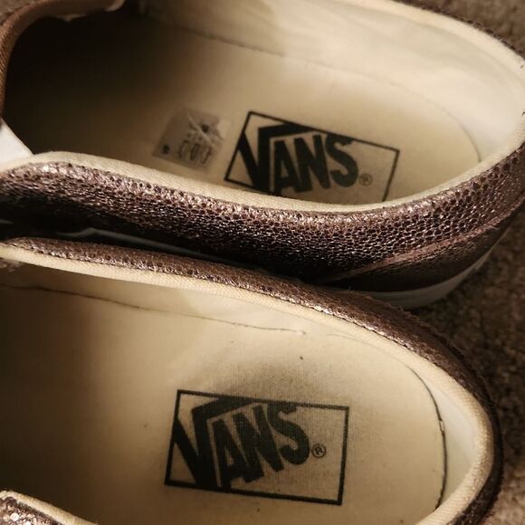 Vans Women's Bronze Slip-On Shoes Size 9.5 - Picture 6 of 10